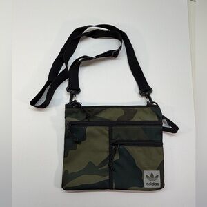 Adidas Green Camo Shoulder Bag Unisex Adjustable Crossbody Purse
